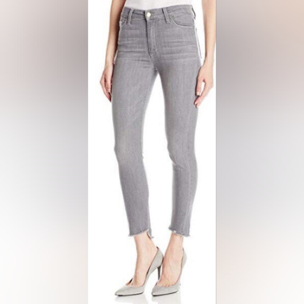Joe's The Charlie High Rise Skinny Ankle Raw Hem Stretch Jeans Size 25